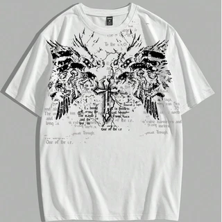 Camisa Camiseta Masculina 100% Algodão Estampa Gótica Punk Street Lançamento