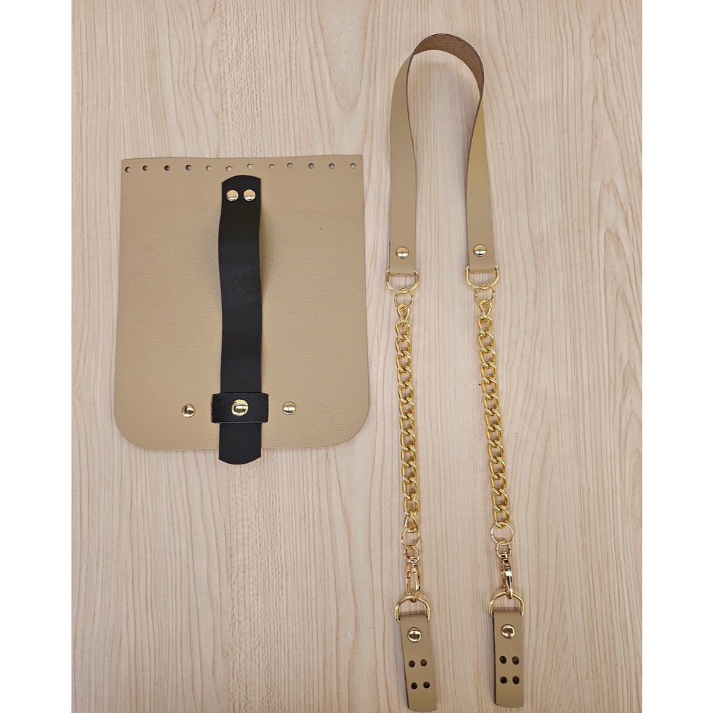 Kit Alça e Aba em couro para bolsas várias cores,bolsas de chochê