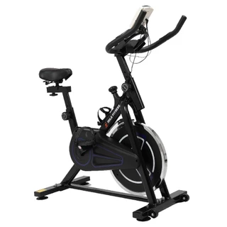 Bicicleta Ergométrica Mile Fitness Spinning Preta e Azul 8kg Suporta Até 130kg