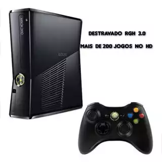 Xbox 360 Desbloq RGH 3.0 HD com mais de 200 jogos+ 2 controles +kinect+ garantia + nota fiscal