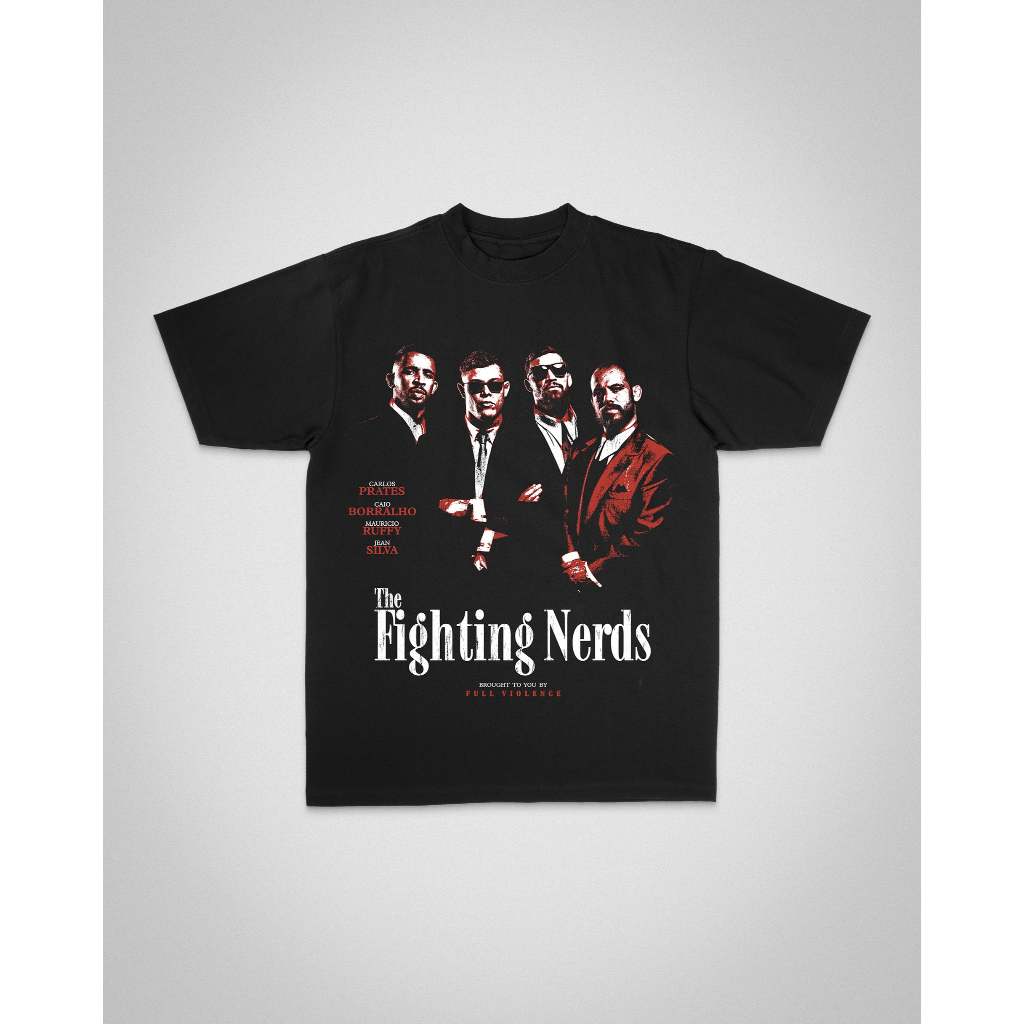 Camiseta Oversized Estampa Lutadores Nerds - The Movie Classic Nova