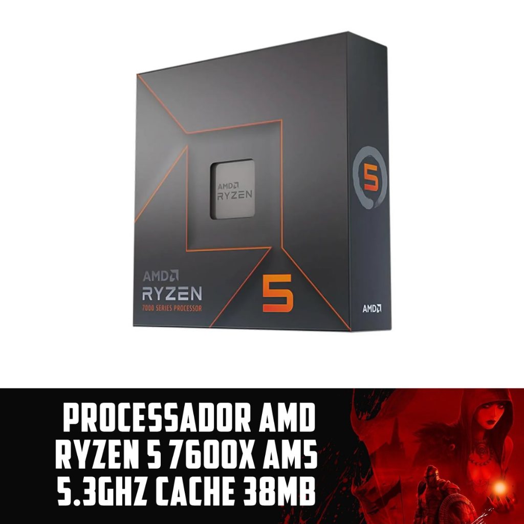 CPU Gamer AMD Ryzen 5 7600X, Water Cooler 240MM, DDR5 32GB, SSD M
