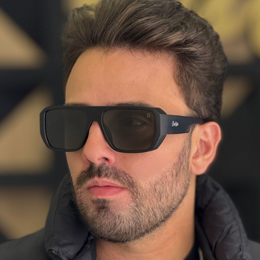 Óculos de Sol Quadrado Polarizado Premium Vintage Com UV400 - London