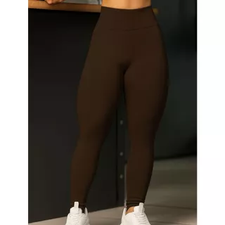 Calça Legging Feminina Tecido Poliamida Canelado Premium Sem Transparência Academia Fitness