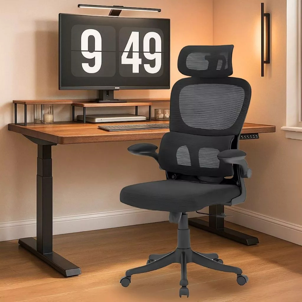 Cadeira De Escritório Ergonômica Executiva Suporte Lombar Tela Mesh Até 200kg