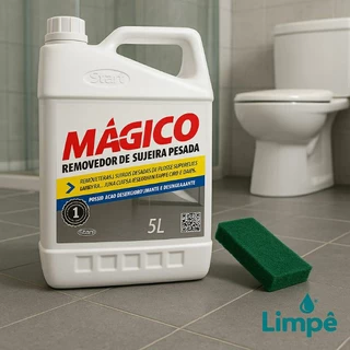💥Removedor de Sujeira MÁGICO 5L – Limpeza Pesada para Pisos, Banheiros e Cozinhas Remove Gordura, Mancha e Encardido