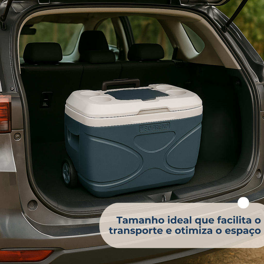 Caixa Térmica Cooler Grande 30 Litros Com Rodas Reforçadas e Alça