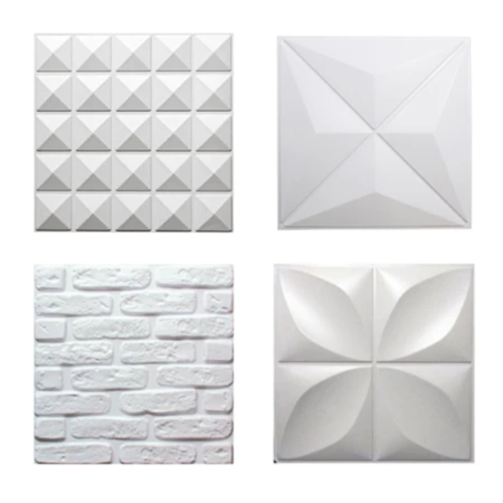 Placas 3D PVC Autocolante 50x50 | Renove sua Parede com Estilo Fácil ...