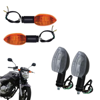 Pisca Seta Moto Para Fazer Lander 2006 a 2008 Lente Cristal Ou Laranja