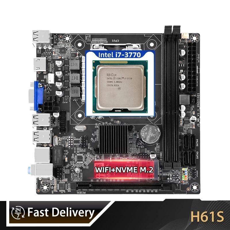 Kit Pc Gamer I7 3770 + Placa Mãe Nvme m2 Lga 1155 Dddr3