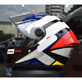 CAPACETE AXXIS ORIGINAL HUMMER B FLEX E0 AZUL BRANCO VERMELHO NOVO MASCULINO FEMININO + BRINDE TOP