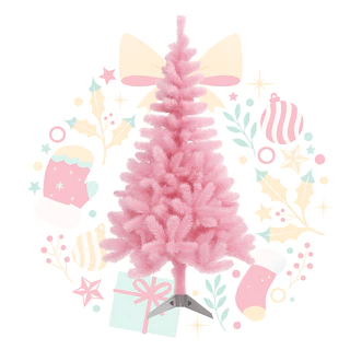 Pinheirinho  Arvore de Natal 150CM Rosa Elegante Natalina Luxo Festa 200 Galhos Papai Noel Decoração