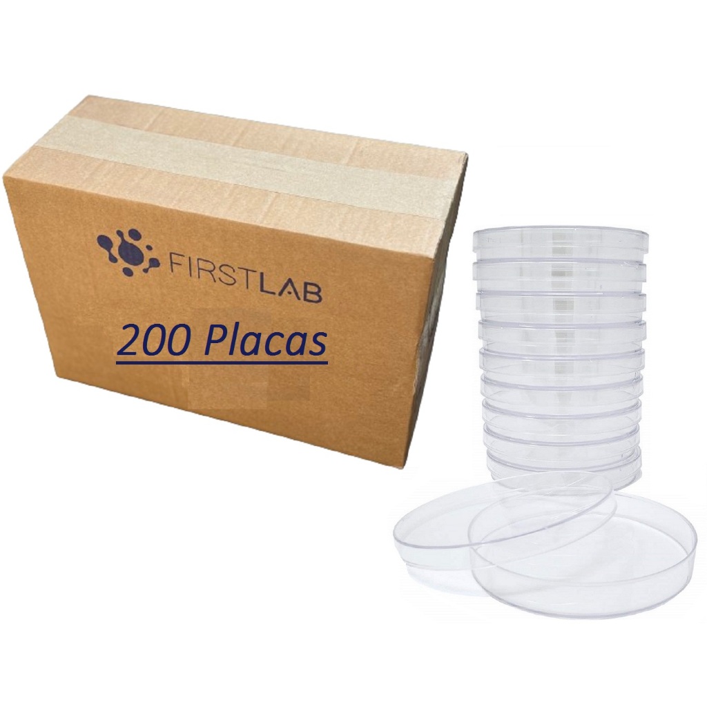 Placa De Petri 90x15 mm Estéril Descartável 90x15mm Cx. 200 Placas ...