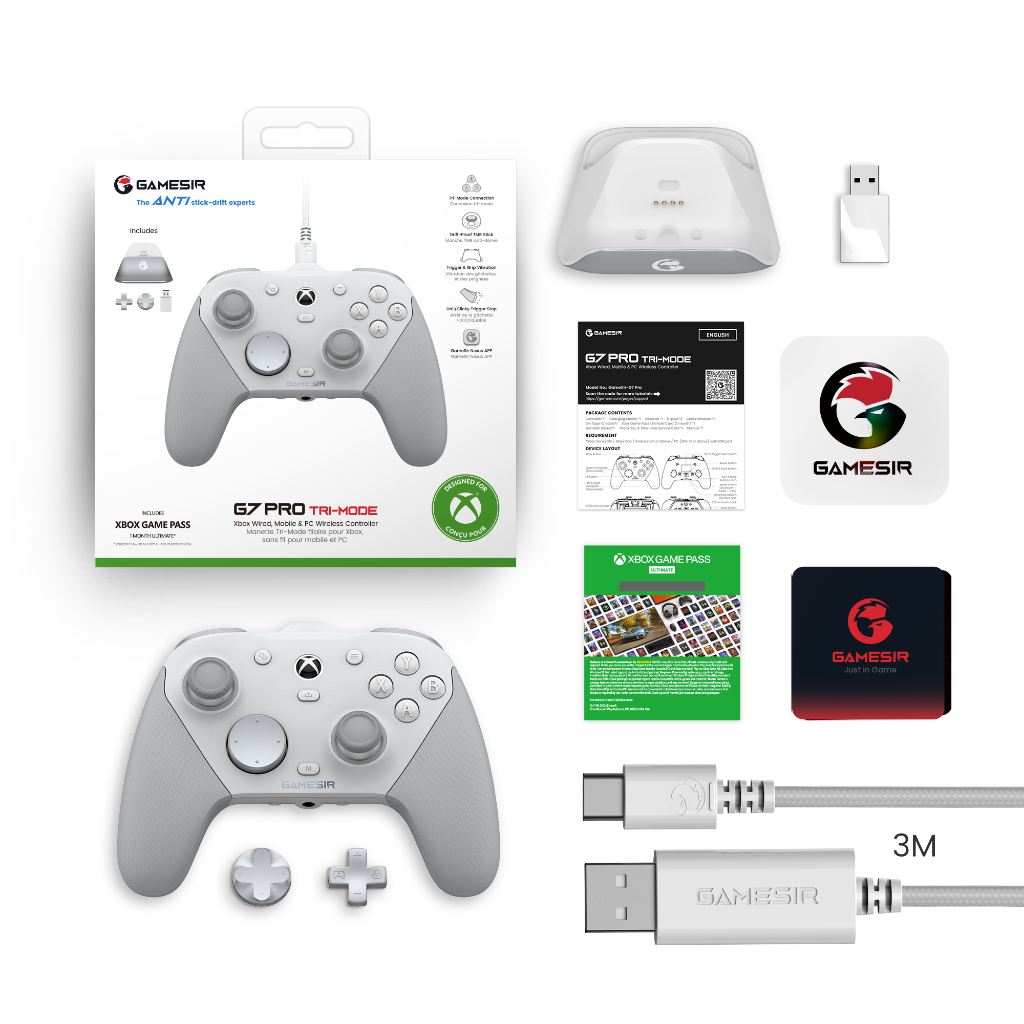 Controle GameSir G7 Pro Tri-Mode Xbox PC Android TMR Sticks Hall