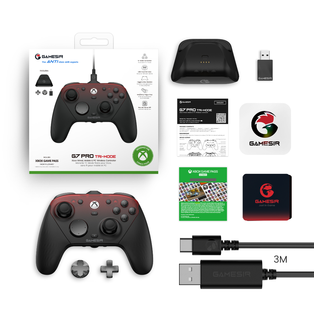 Controle GameSir G7 Pro Tri-Mode Xbox PC Android TMR Sticks Hall