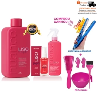 Kit Progressiva Liso Perfeito Orgânica + Pré Escova + Sérum Nuance + BRINDES em Oferta na Shopee