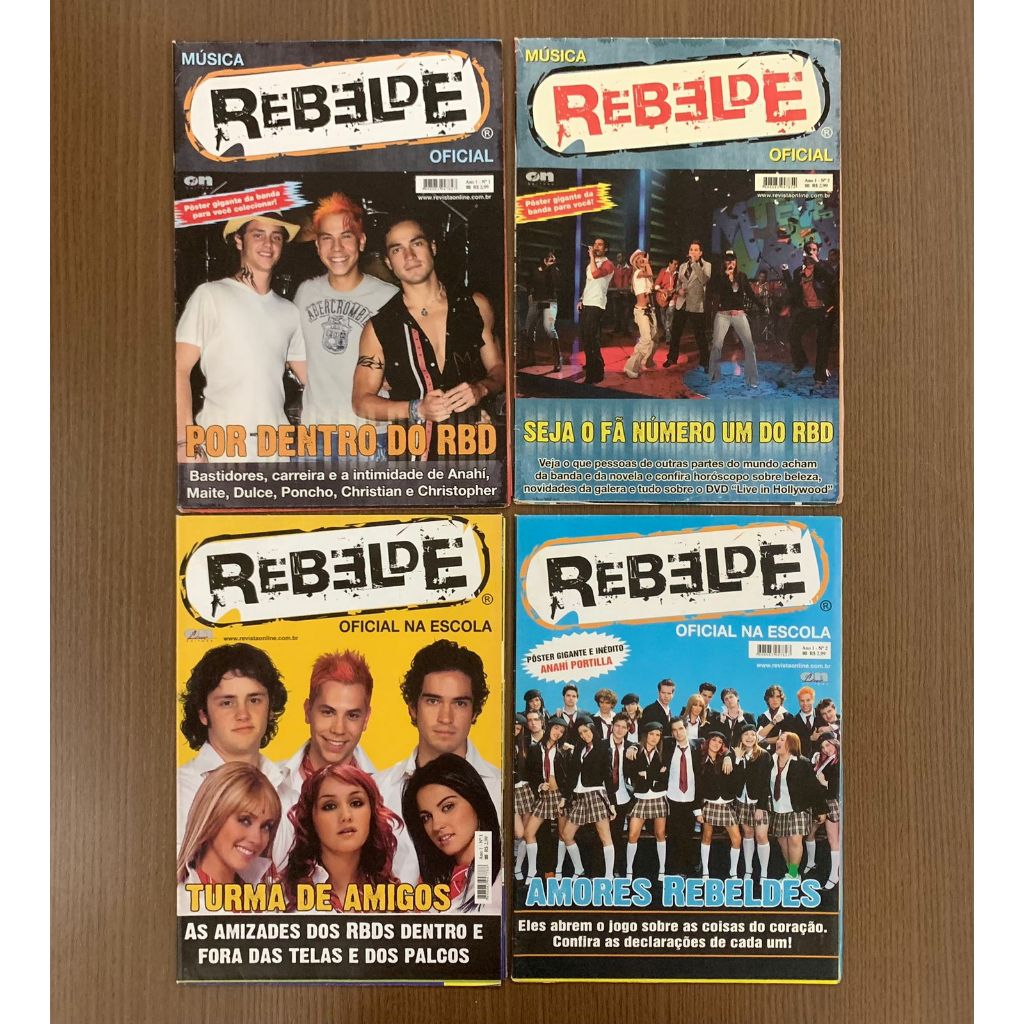 Revista Pôster Rebelde Oficial na Escola e Música RBD | Shopee Brasil
