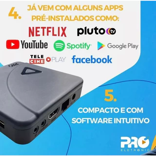 Smart Box Tv Proeletronic Prosb-3000 3 Geração Preto
