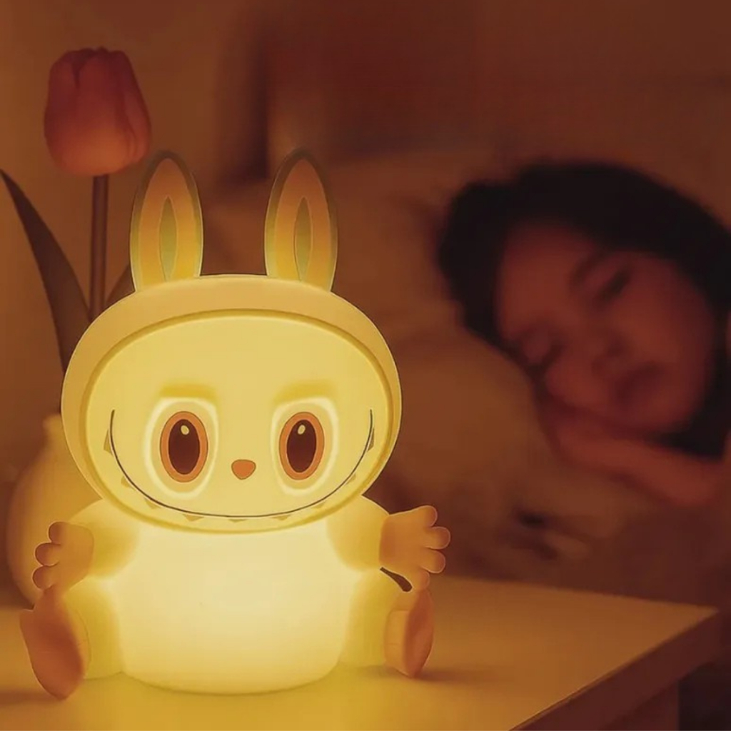 Luminaria Labubu Abajur Infantil Noturna Recarregável Led Muda de Cor ...