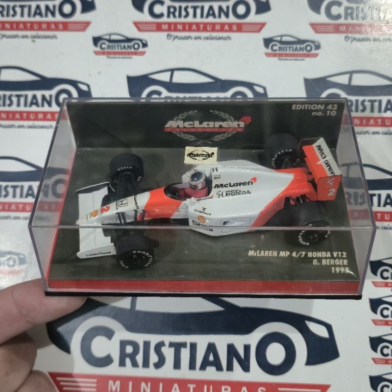 Minichamps 1:43 G. Berger McLaren MP4 / 6 Honda V12 de Formule 1 1991