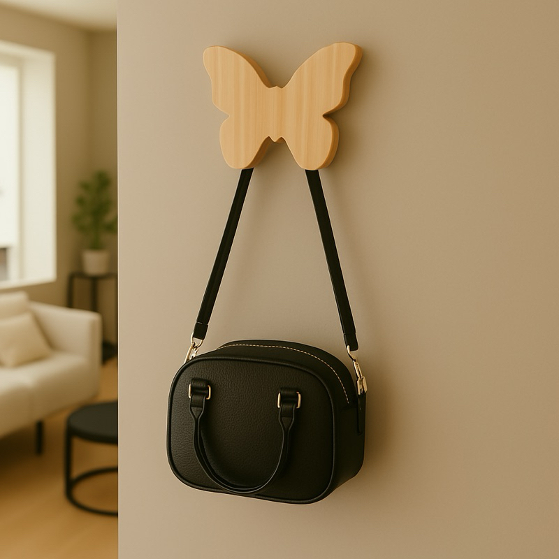 Cabideiro Pinus Borboleta Pendurador de Casacos e Bolsas | Shopee Brasil