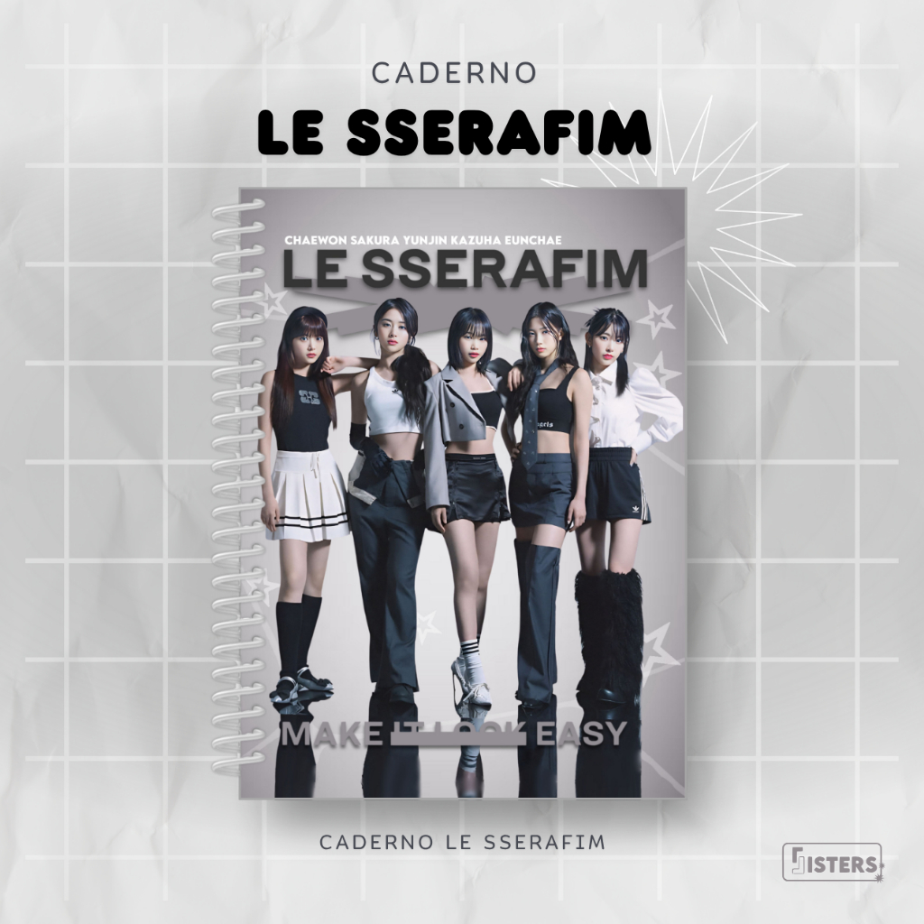 Caderno kpop le sserafim | Shopee Brasil