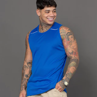 Regata Camiseta Dry Fit Tecido Leve Sem manga Masculina Para Academia Exercício Caminhada-Jogar Bola