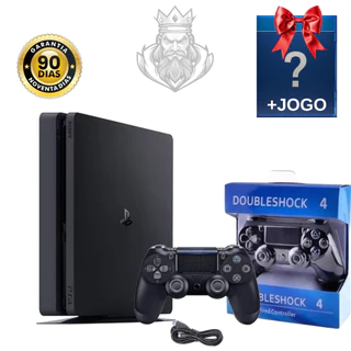 PS 4 - Slim Original - Vídeo Game Completo c/ 500GB ou 1TB + 1 Jogo Surpresa