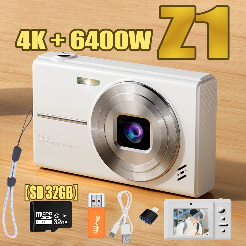 2025 Z1 CCD 8X Zoom Digital Câmera 4K Para Estudante De Fotografia