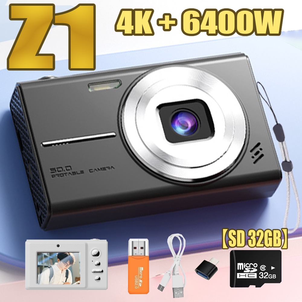 2025 Z1 CCD 8X Zoom Digital Câmera 4K Para Estudante De Fotografia
