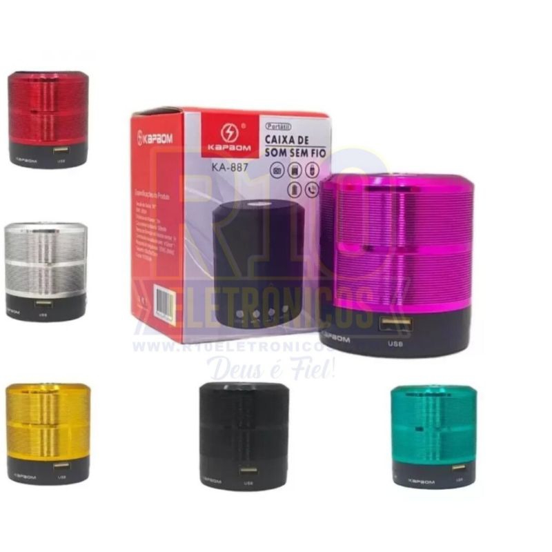 CAIXA DE SOM BLUETOOTH KA-887 KAPBOM R10 | Shopee Brasil