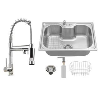 Kit Cuba Gourmet Aço Inoxidavel Cozinha + Torneira Gourmet Metal Inoxidavel