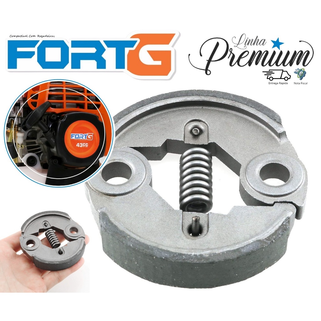 Embreagem Completa Para Roçadeira Fortg 43cc / 52cc / 62cc | Shopee Brasil