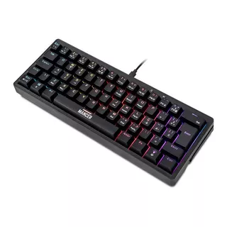 Teclado Mecanico Mancer Zarion, Rainbow, ABNT2, Switch Vermelho, Preto, MCR-ZRN-RBW01