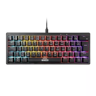 Teclado Mecanico Mancer Zarion, Rainbow, ABNT2, Switch Vermelho, Preto, MCR-ZRN-RBW01 em Oferta na Shopee