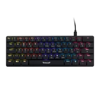 Teclado Mecanico TGT Sherman LP60, Rainbow, ABNT2, Switch Azul, Preto, TGT-SHLOW-RBW01 em Oferta na Shopee