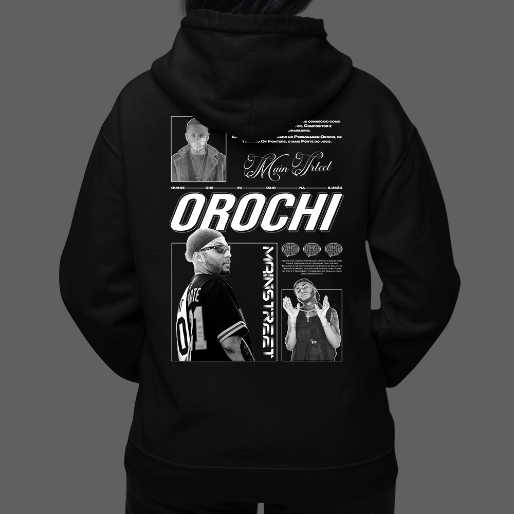 Blusa Moletom Canguru Orochi Rapper Cantor Mainstreet Unissex