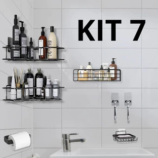 Kit Suporte de Banheiro para Cosméticos Suporte Organizador Multiuso
