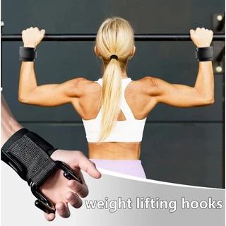 Luva de Academia com Munhequeira de Pulso e Gancho Grip para Musculação