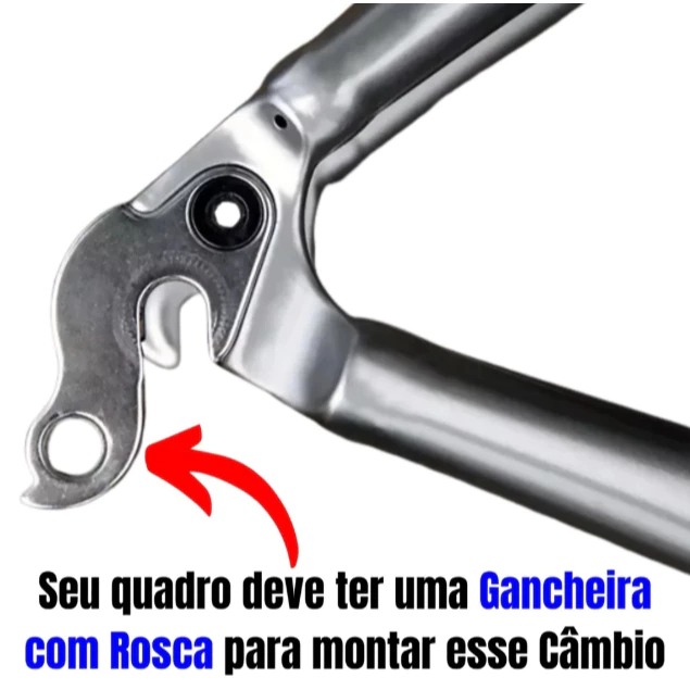 Macaquinho Câmbio Traseiro Sunrun 7v Mega Sem Gancheira Index Bike