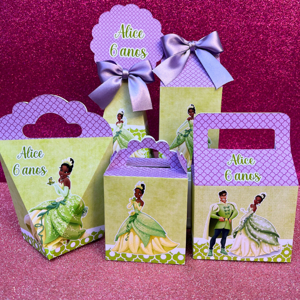 Kit festa caixinhas personalizadas A PRINCESA E O SAPO aniversário ...
