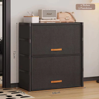 Sapateira Organizador de Calçados 5 Prateleiras 4nichos Preto ou Branco Montagem Fácil Leve e Resistente Bonito Moderno
