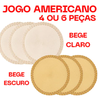 Kit 4 Ou 6 Jogo Americano Redondo Para Mesa Jantar Elegante Decoração Cozinha Pratos Bonito em Oferta na Shopee