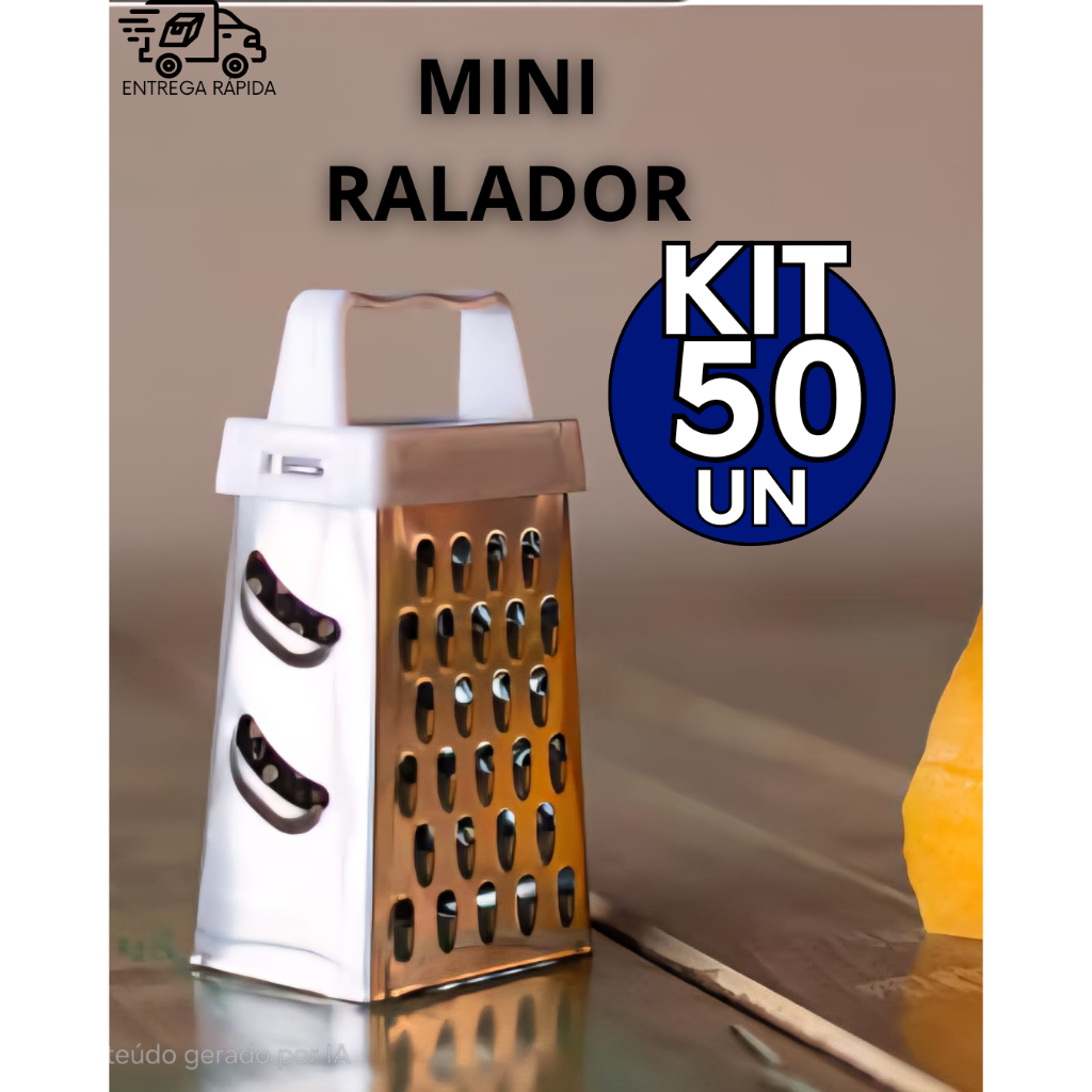 Kit Mini Ralador com 50 Unidades, Para Cozinha, Restaurante, Cantina ...