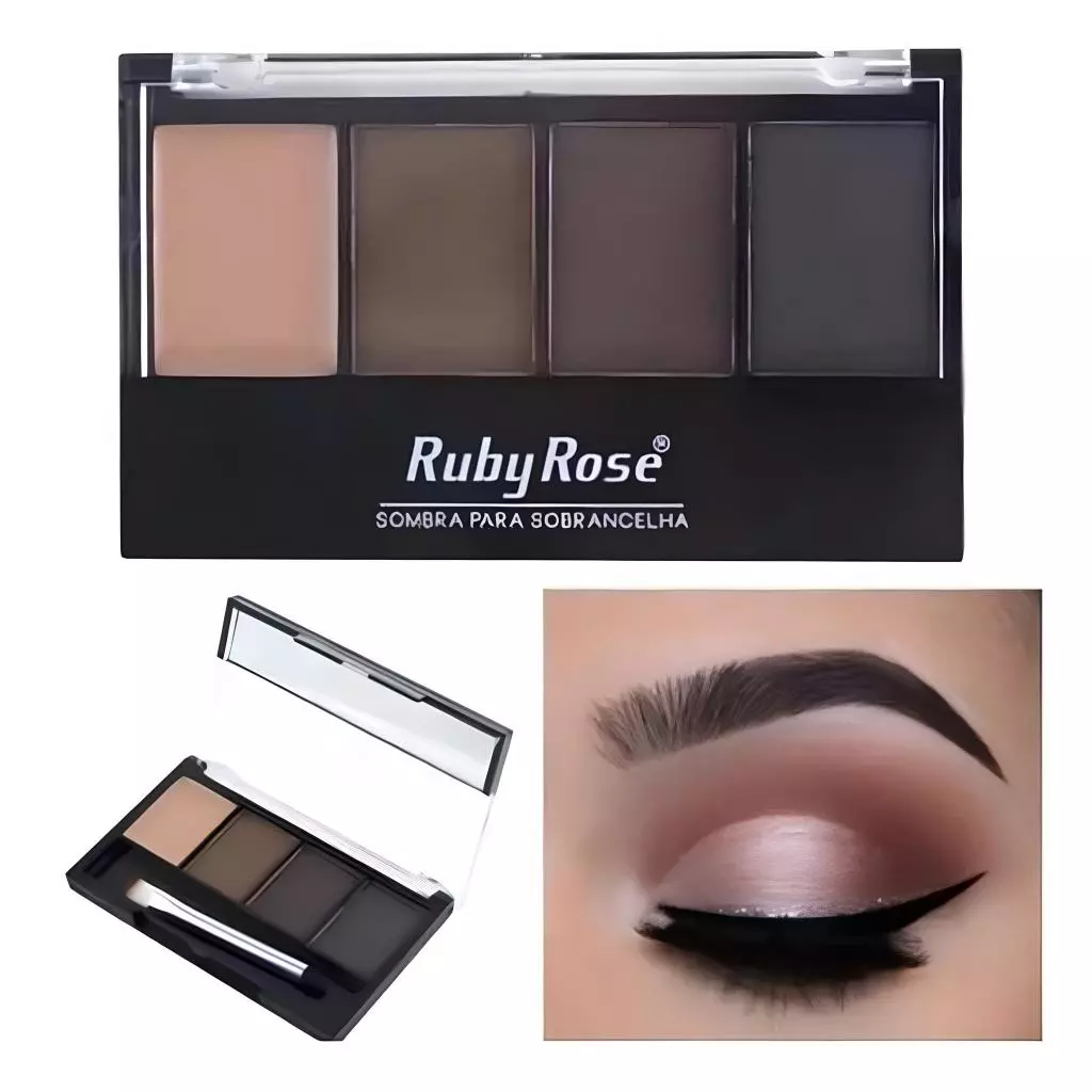 Trio de Sombras para Sobrancelhas Alta Pigmentação Ruby Rose