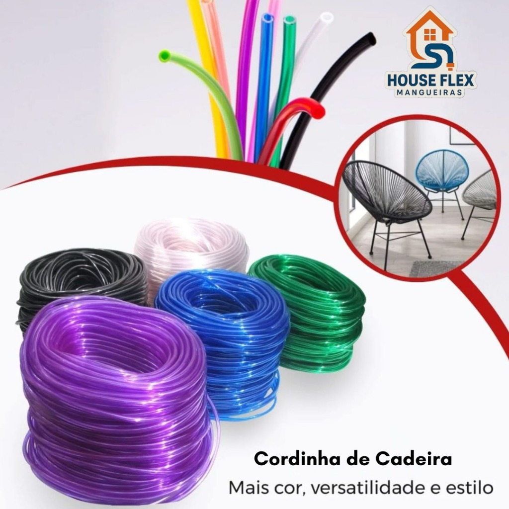 Cordinha Espaguete para Cadeira 1kg 55m Multicores Res | Shopee Brasil