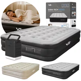 Colchão Inflável Casal Queen Dura Tech Alto com Inflador de Lítio e Cabo USB VG Plus