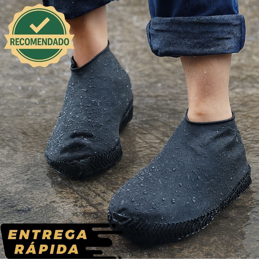 Protetor de Sapato/Calçado Capa Impermeável de Silicone Antiderrapante Para  Chuva Tênis Botas