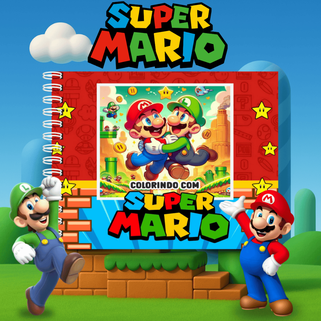Produto Livro De Colorir Super Mario World Capa Dura 50 Folhas de 180g em Oferta na Shopee