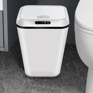 Lixeira com Sensor Automático Inteligente Abre Fácil em Toque Cesto Lixo Casa 16 Litros
